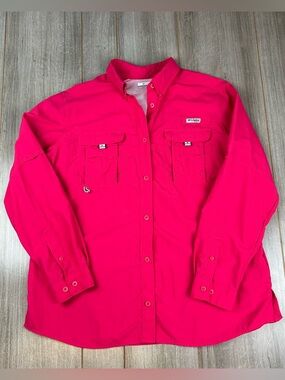 Columbia PFG Bahama II Shirt Women’s XL Long Sleeve Pink